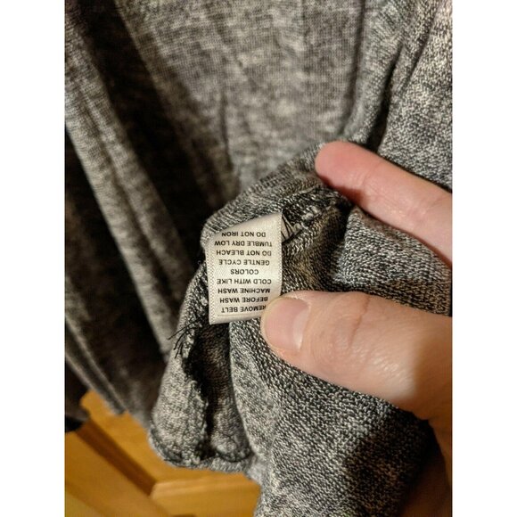 CATO Blazer Jacket Cover-up Size XL Long Sleeve Open Faux Leather Career Gray - Picture 6 of 6